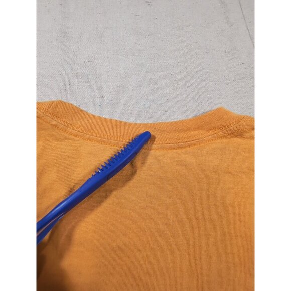 CHAMPION T Shirt Men's Small Purple Logo Graphic Yellow Short Sleeve Crew Neck - Picture 10 of 10